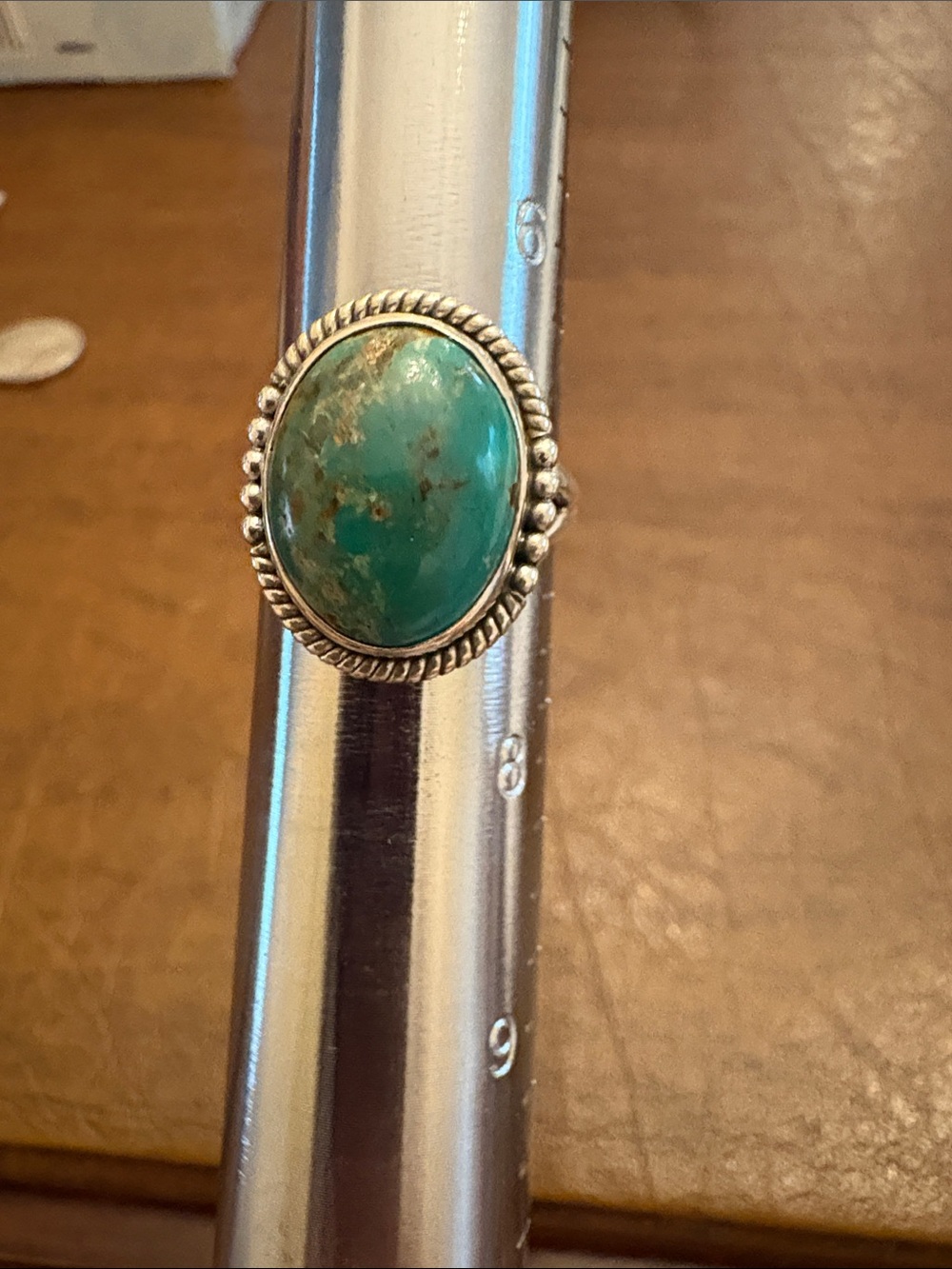 Nice Turquoise 925 Sterling Silver Ring Size 7 - Picture 4 of 5